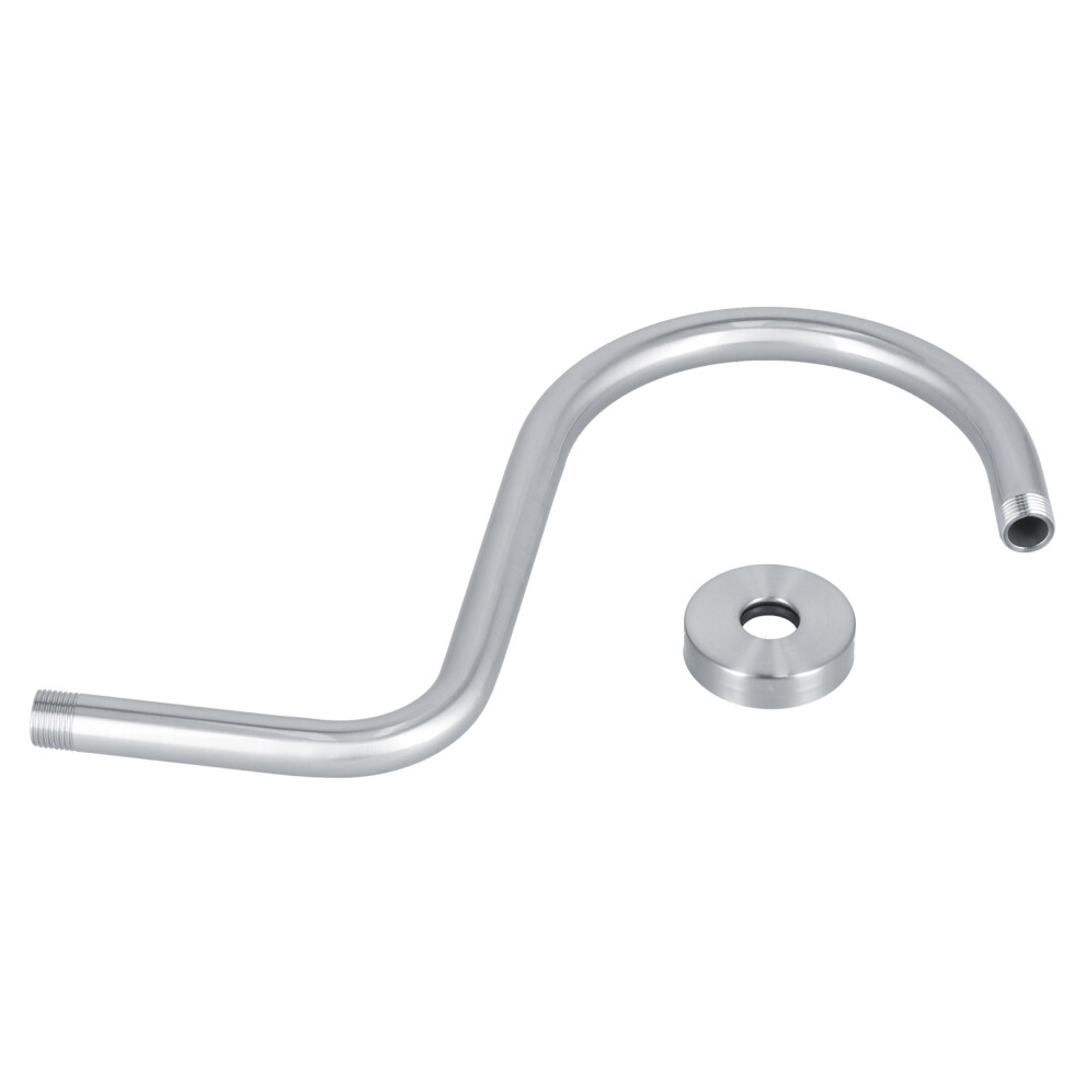 Shower Arm S Shape Gooseneck Stainless Steel Shower Head Extension Arm Bathroom Npt Shower Head Arm For Home233 Brushed 4901322182275