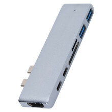 Dock argento 7-in-2 per Pro/Air 16-20, 11x3x1 cm