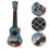 Mini ukulele di plastica 43x14cm blu giocattolo 15