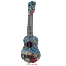 Kinderspielzeug-Ukulele Blau, ABS & Nylon, 43x14cm, für Kinder ab 3 Jahren