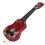 Ukulele giocattolo rosso in plastica mini 43x14 cm per bambini 3+ anni 16