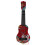 Ukulele giocattolo rosso in plastica mini 43x14 cm per bambini 3+ anni 2
