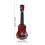 Ukulele giocattolo rosso in plastica mini 43x14 cm per bambini 3+ anni 12