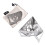 2 pièces de dripper à café pliable, acier inoxydable 304, argent 14