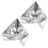 2 pièces de dripper à café pliable, acier inoxydable 304, argent 16