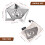 2 pièces de dripper à café pliable, acier inoxydable 304, argent 1