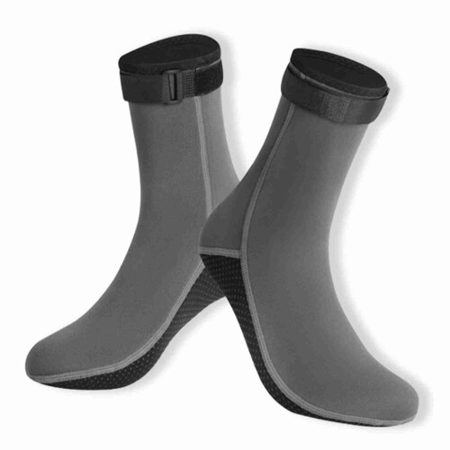 Calzini da immersione in neoprene da 3,0 mm, XS-XL, Nero/Grigio 2