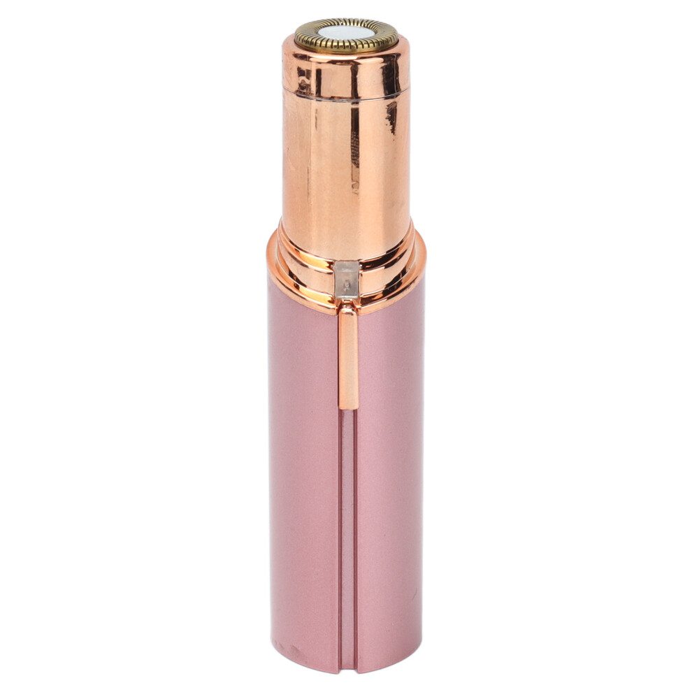 Electric Facial Hair Trimmer Lipstick Shaped Lightweight Mini USB Charging Face Shaver Hair Remover for WomenRose Gold