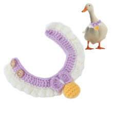 Anatra Collare Decorazione Lana XS Rosa Viola