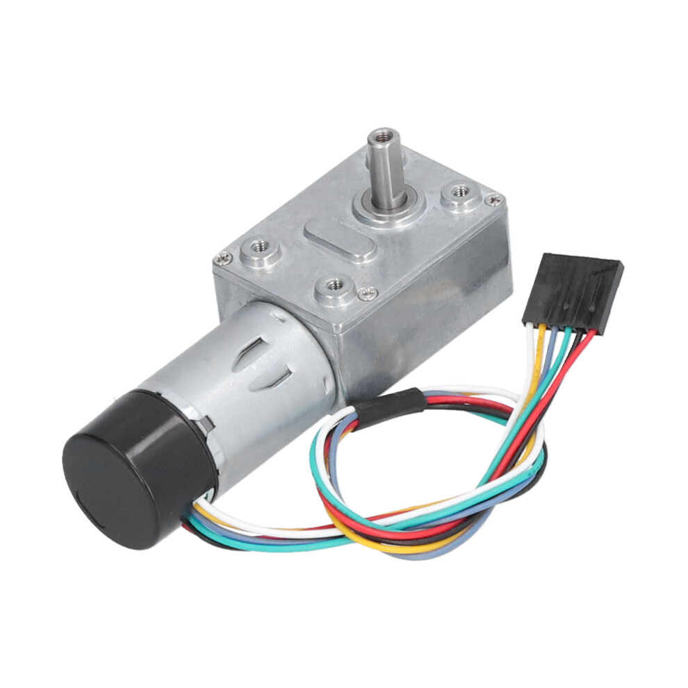 Jgyâ370 Encoder Reduction Motor Full Metal Worm Gear Motor With Self Locking Single Shaft Dc 24V90rpm 7901322192585