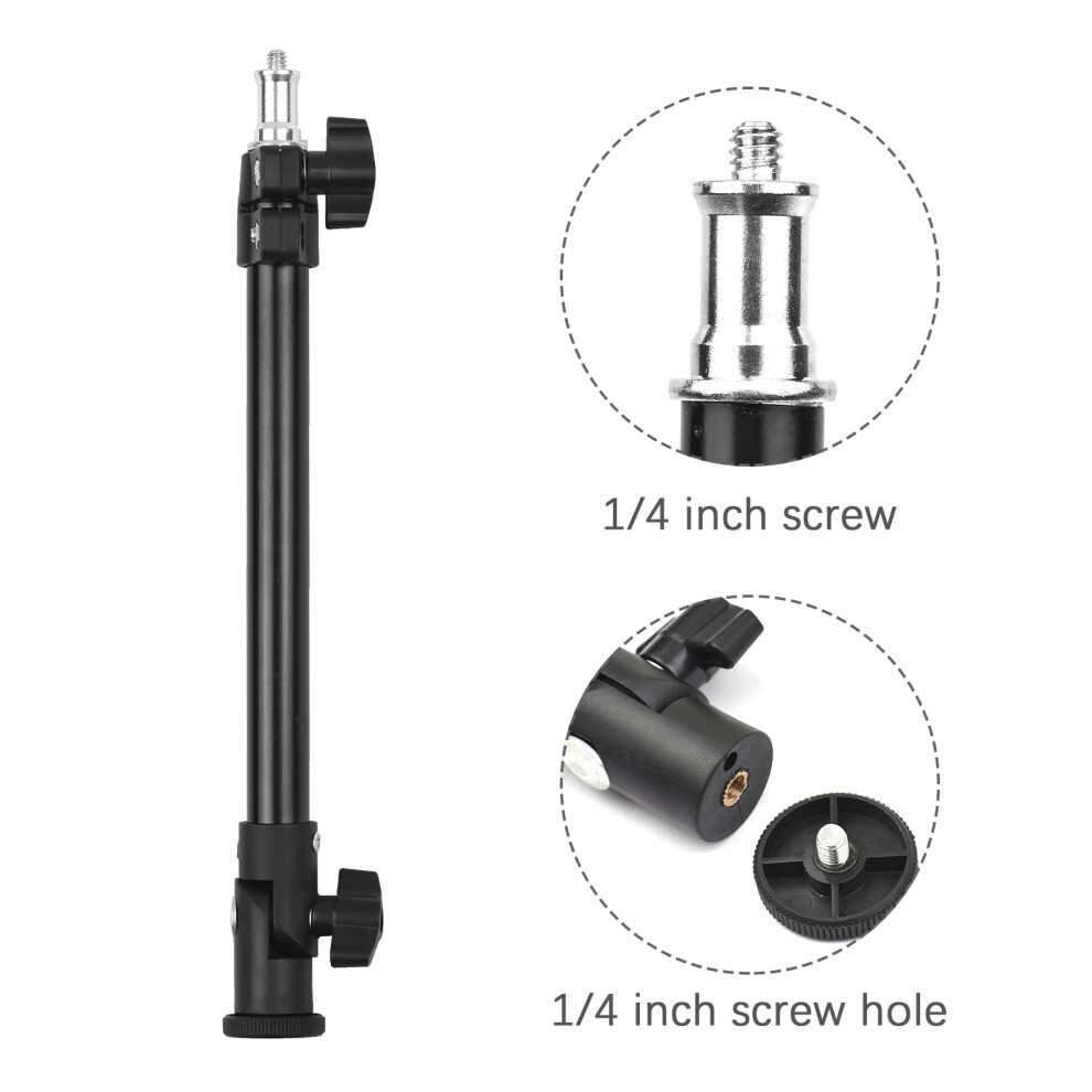 Multifunctional Universal Aluminum Alloy C Clamp + Adjustable Tripod Extension Rod With 1/4 Inch Screw Adjustable Length Angles 28-46Cm For 8731322192778