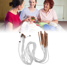 Crochets en bambou, ensemble de 12 aiguilles tunisiennes, longueur 1,2 m, pour tissage et artisanat