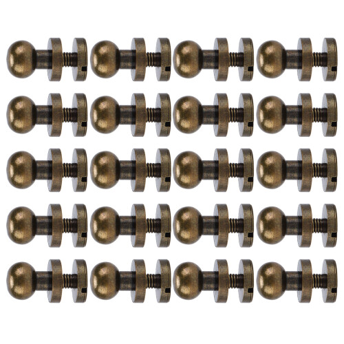 20 set di rivetti in ottone 8x7mm bronzo per valigie e borse