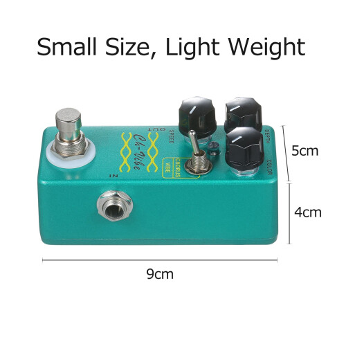 Pedale Mini Chorus/Vibe 9V Verde 9x5x4 cm 1