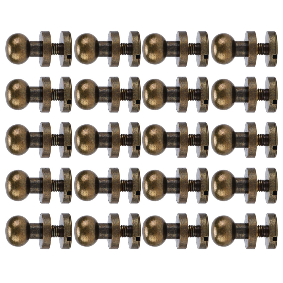 20Set Brass Rivets Bronze Wear Resistance Luggage Hardware Accessories For Handbags Shoes Clothes10x8mm 4641322193535