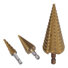 3‑Piece Set Step Drill High Speed Steel Wood Metal Hole Cutter Core Step Drill Bit