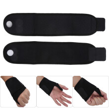 2 pezzi tutore per polso regolabile reversibile nero opaco