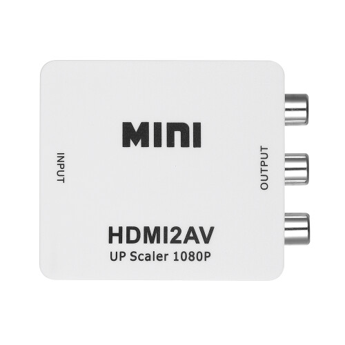 Convertitore da HD a AV - 6,6  5,5  2 cm, 1080P, bianco