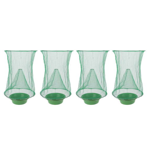 4 pezzi Rete a gabbia per trappola per mosche da esterno, da appendere, 33x23 cm 1