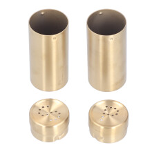 Barattolo per spezie in acciaio inossidabile dorato, set da 2, 37x37x87 mm