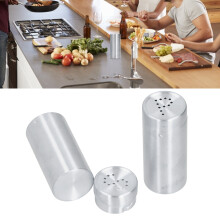 Set da 2 pezzi di bottiglie per spezie in acciaio inossidabile, shaker per sale & pepe, set essenziale da cucina