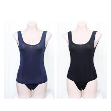 Costume da bagno cosplay scolastico taglia unica nero & blu navy