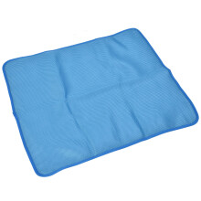 Coussin en soie glacée pour animaux L bleu - Tapis en tissu respirant