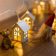 Lumières LED pour petite maison, 1,5 m, 10 LEDs, fil transparent