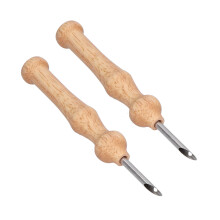 Kit Punch Needle, 2 set, legno vero e acciaio inossidabile