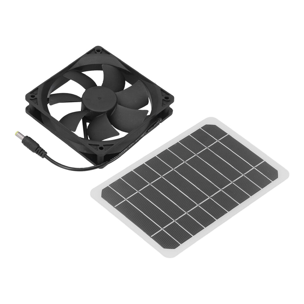 6W Solar Panel With Cooling Fan Mini Ventilator Solar Powered Exhaust Fan For Pet Dog Chicken House 7901322206114