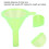Mini imbuto separatorio in plastica verde 100 pezzi 4