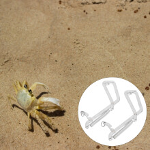 2 pièces de pinces à crabes en acier inoxydable - Argent et blanc