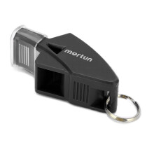 Sifflet de compétition E avec cordon & boîte de rangement pour entraîneurs & enfants Noir