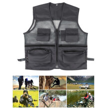 Langlebige, atmungsaktive Militärrüstung XXL Dunkelgrau mit mehreren Taschen