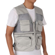 Langlebige, atmungsaktive Militärausrüstung mit Mehrfach-Taschen-Netz für Outdoor-Aktivitäten, French Grey