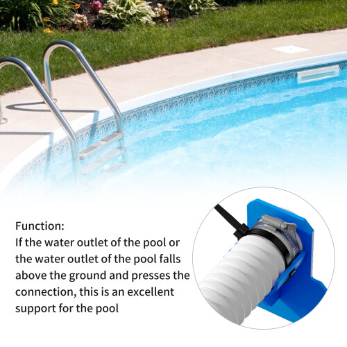 Pool Hose Holder Plastic 1.4 Inch Hose Support Bracket with Cable Tie to Prevent Falling 2