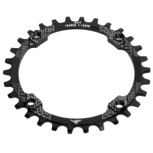 Plateau noir en alliage d'aluminium pour VTT, 30 dents, 104 BCD, mono-vitesse