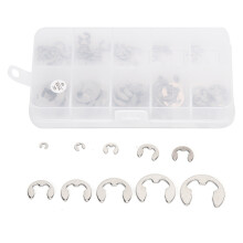 Kit d'anneaux de retenue externes en acier inoxydable 120 pièces 1,5-10 mm circlips durables
