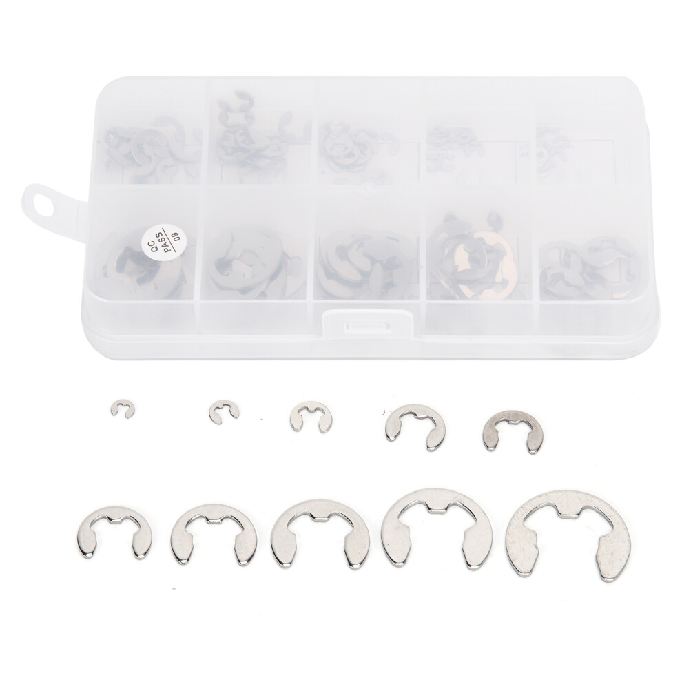 120Pcs E Clip Washer Stainless Steel External Retaining Ring Circlip Assortment Kit 1.5mmâ10mm-image-OPC-PHVXHCG-NEW