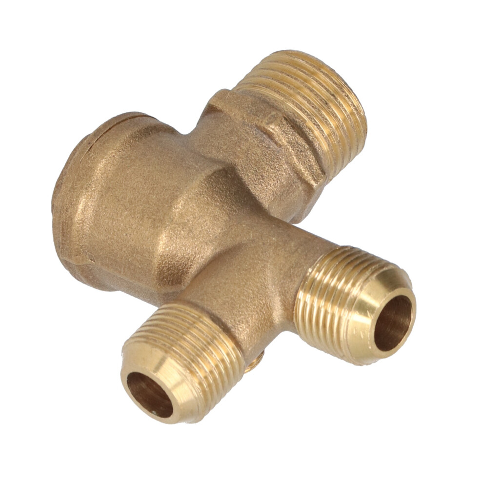 Air Compressor Valve Replacement Components Brass 4 Way Double Pipe Check Valve Accessory10x16x 16X20.5mm / 0.4X0.6x0.6x0.8in 7661322211128