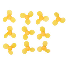 10 pezzi di eliche giocattolo ABS a 3 pale 743Y2A giallo