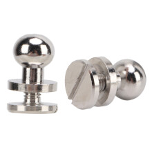 Set da 20 rivetti in ottone argentato, 10x8 mm, per cinture fai-da-te.