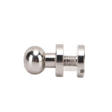 Rivets en laiton, 20 ensembles, 8x7mm, argentés, pour ceintures et sacs