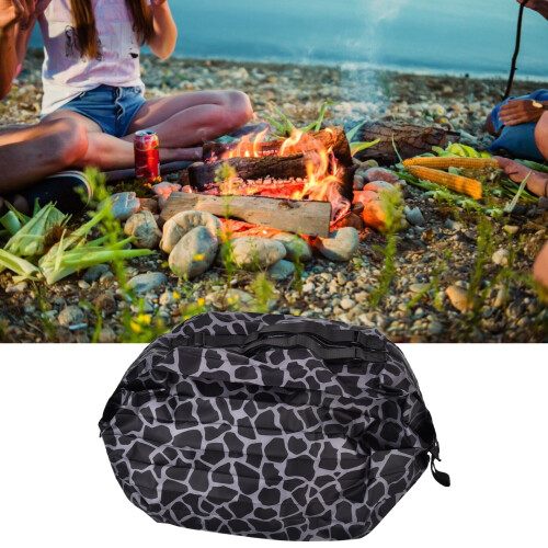 Sac pliable à grande capacité noir léopard 4040 cm