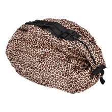 Sac de courses réutilisable pliable en tissu Oxford imperméable imprimé léopard 18 L