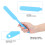 Spatola in silicone per cera riutilizzabile blu 8