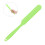 Spatola in silicone per cera, applicatore verde riutilizzabile 5