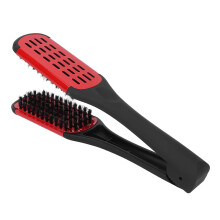 Spazzola a doppia faccia con setole e morsetto ABS rosso