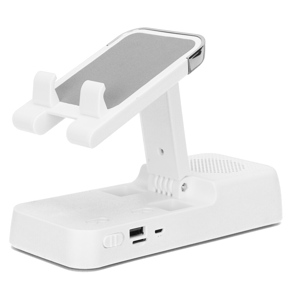 Mobile Phone Holder Bluetooth Speaker Folding Portable High Power Bluetooth Speaker Phone Holderwhite 8471322213492
