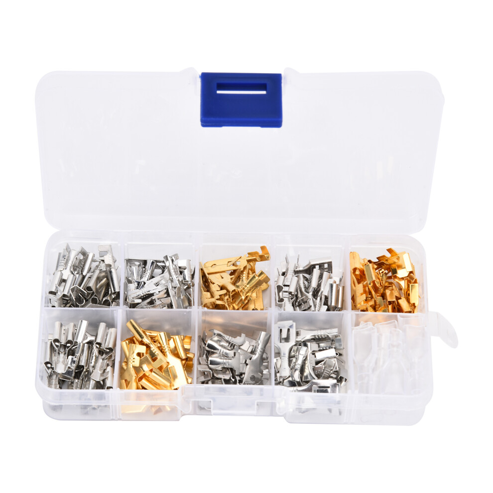 150Pcs Wire Terminals Brass Oxidation Resistance Corrosion Resistance High Conductivity Wire Crimp Terminal Block 8441322213594